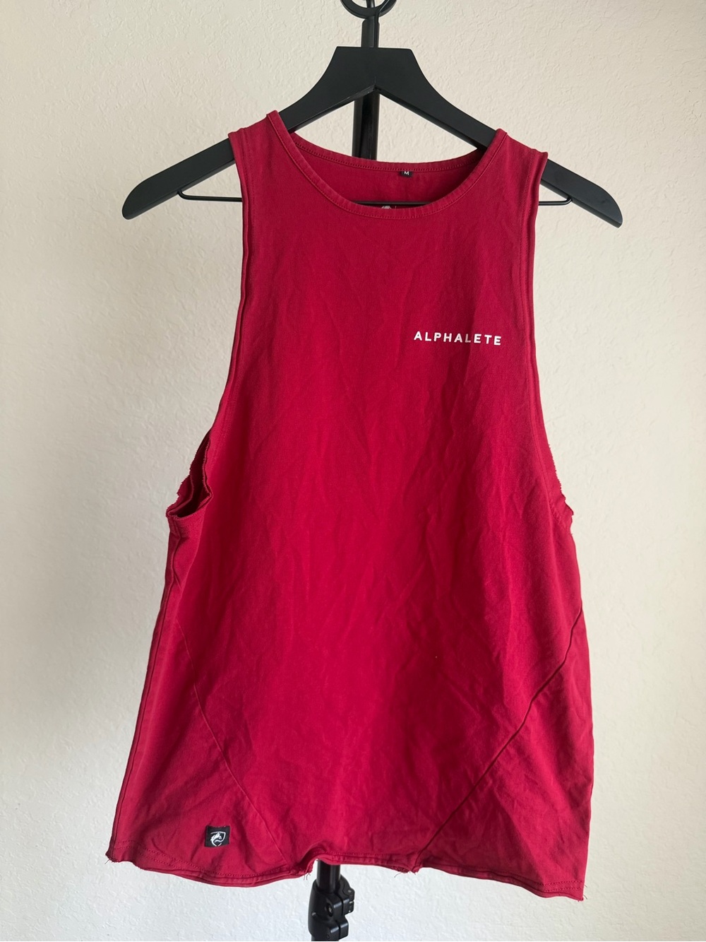 Alphalete Tank Top Red Wolf Medium M Performance Fit Men's